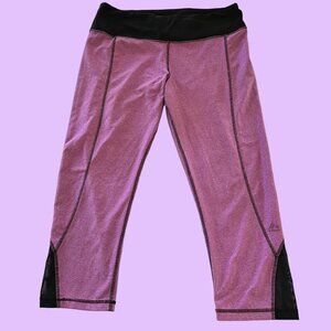 RBX Cropped Leggings Womens L Pink Stretchy Gym Workout Running Hiking Yoga Pant